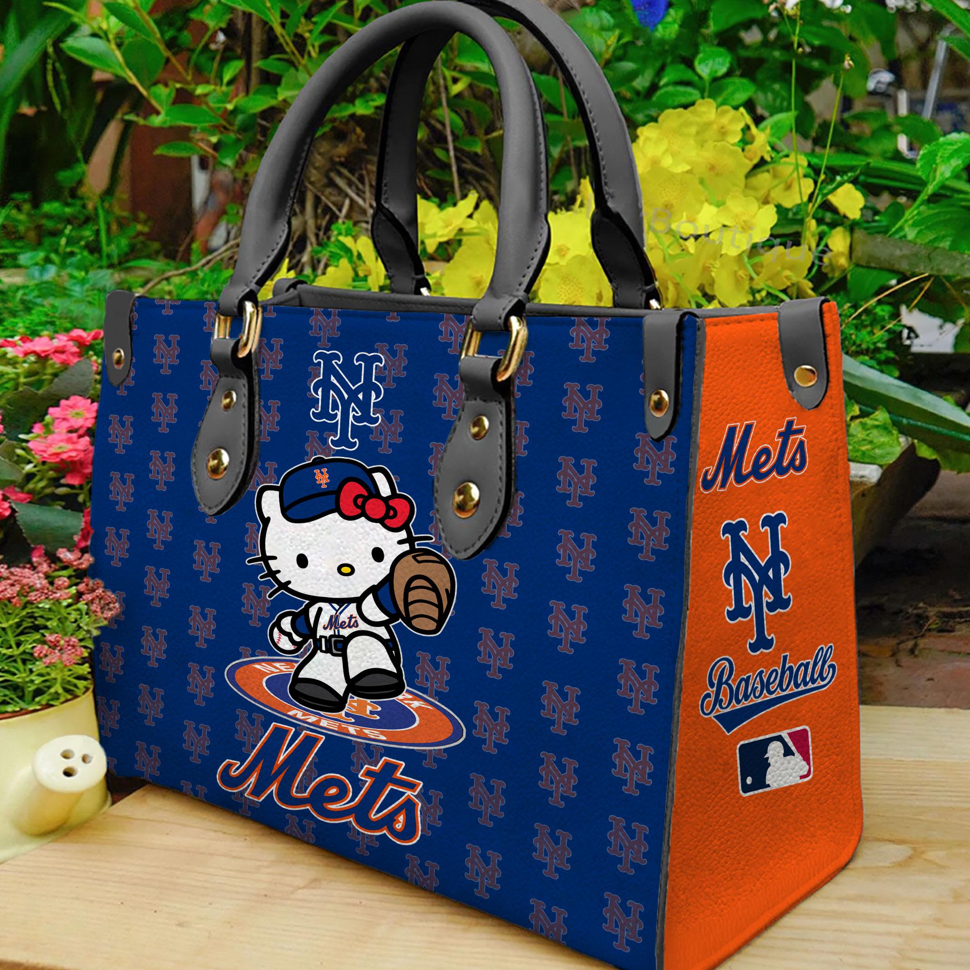 New York Mets Kitty Women Leather Hand Bag M1 