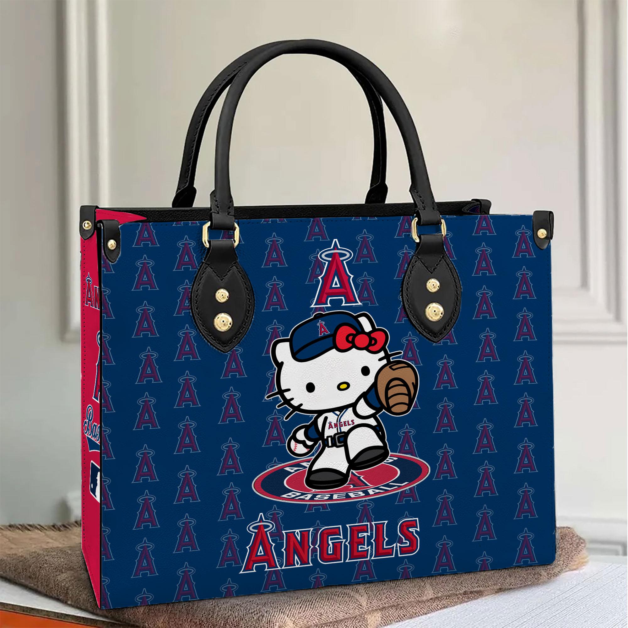Los Angeles Angels Kitty Women Leather Hand Bag M1 