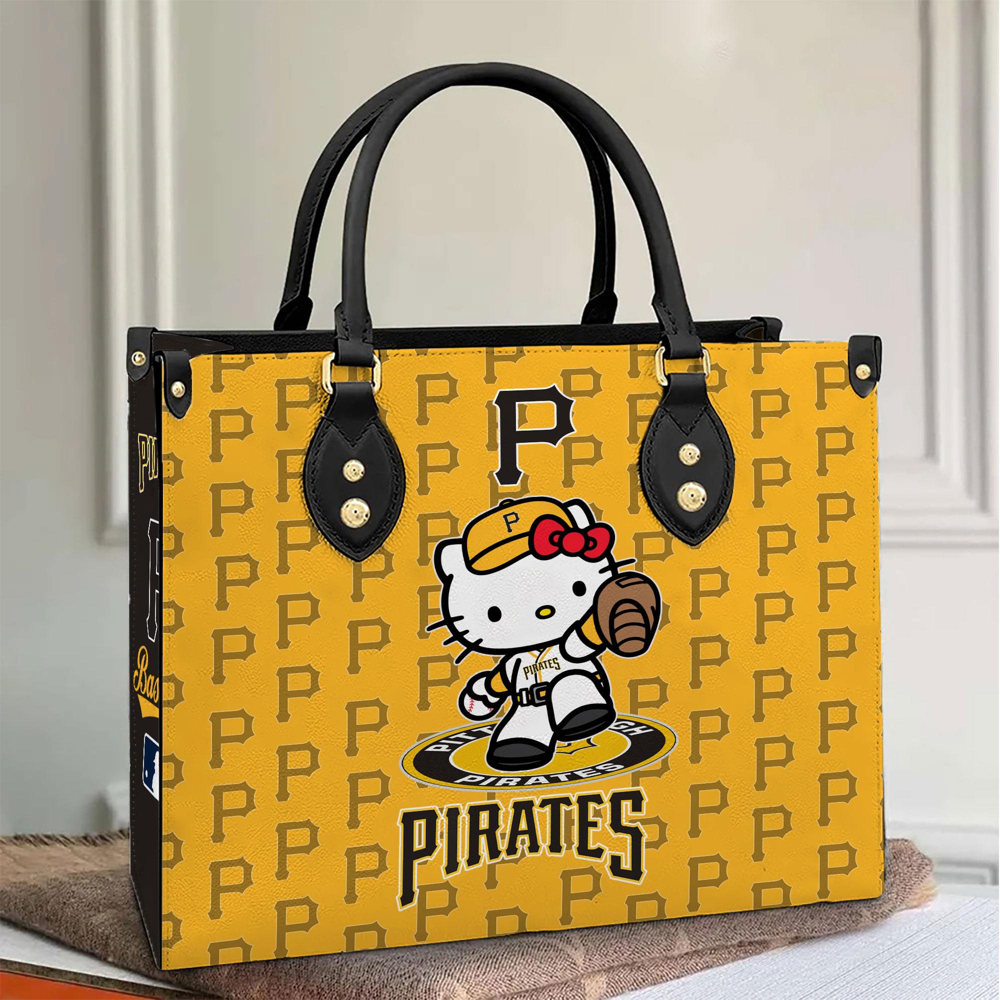 Pittsburgh Pirates Kitty Women Leather Hand Bag M1 