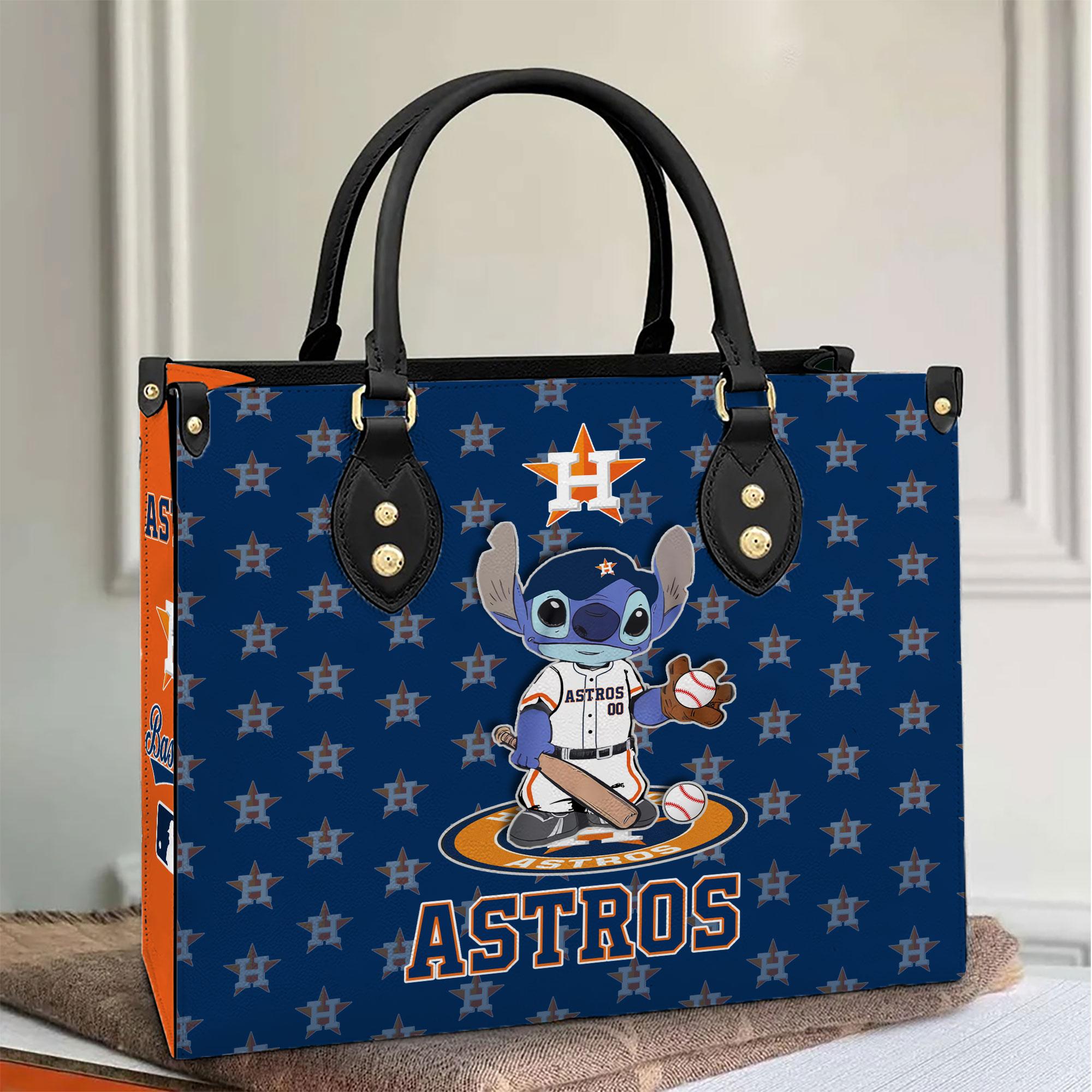 Houston Astros Stitch Women Leather Hand Bag M1 