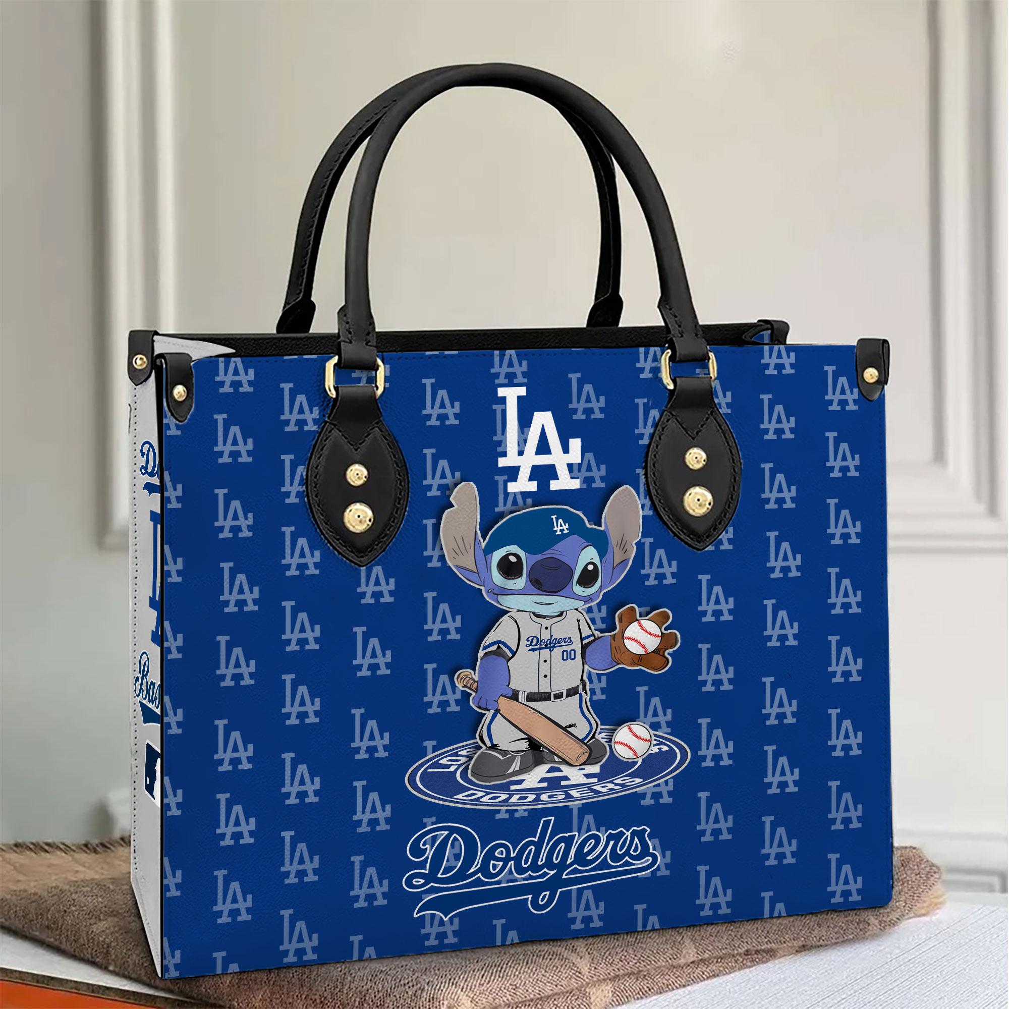 Los Angeles Dodgers Stitch Women Leather Hand Bag M1 