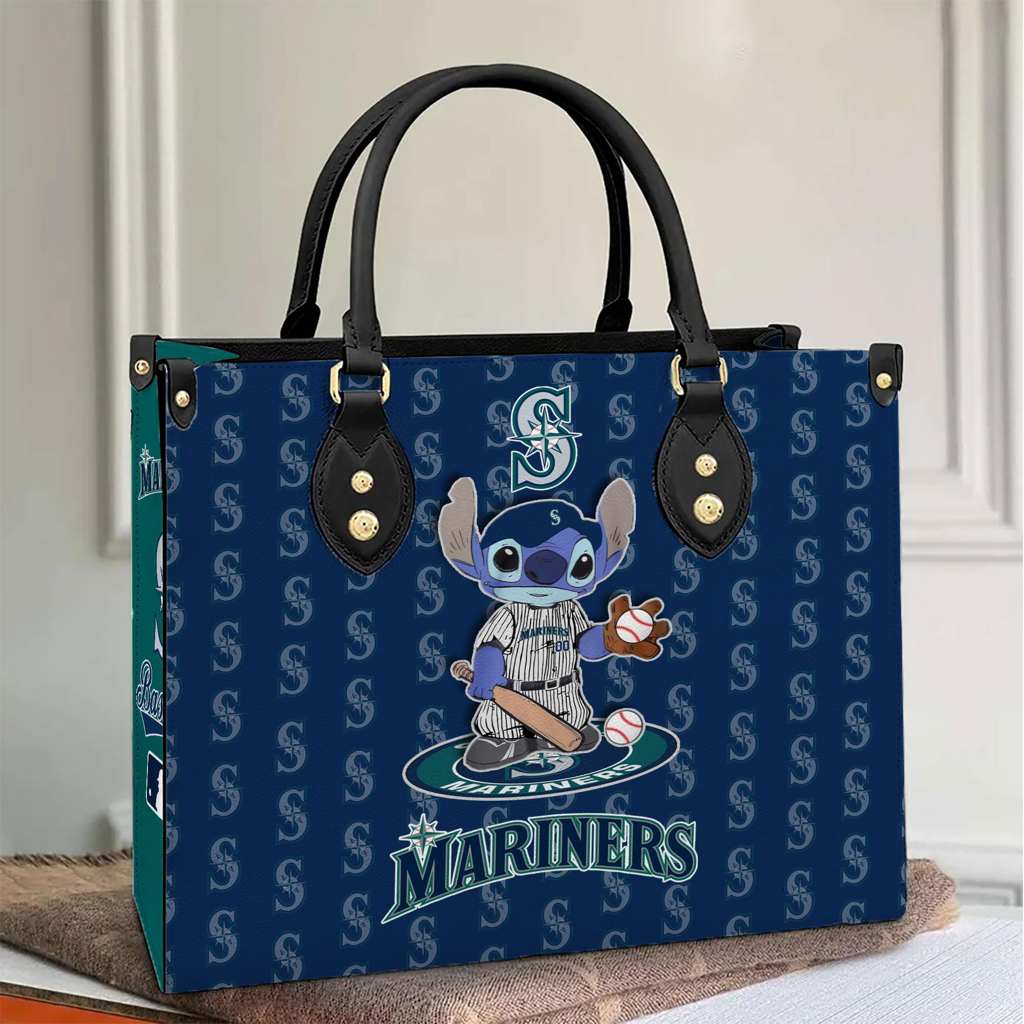 Seattle Mariners Stitch Women Leather Hand Bag M1 