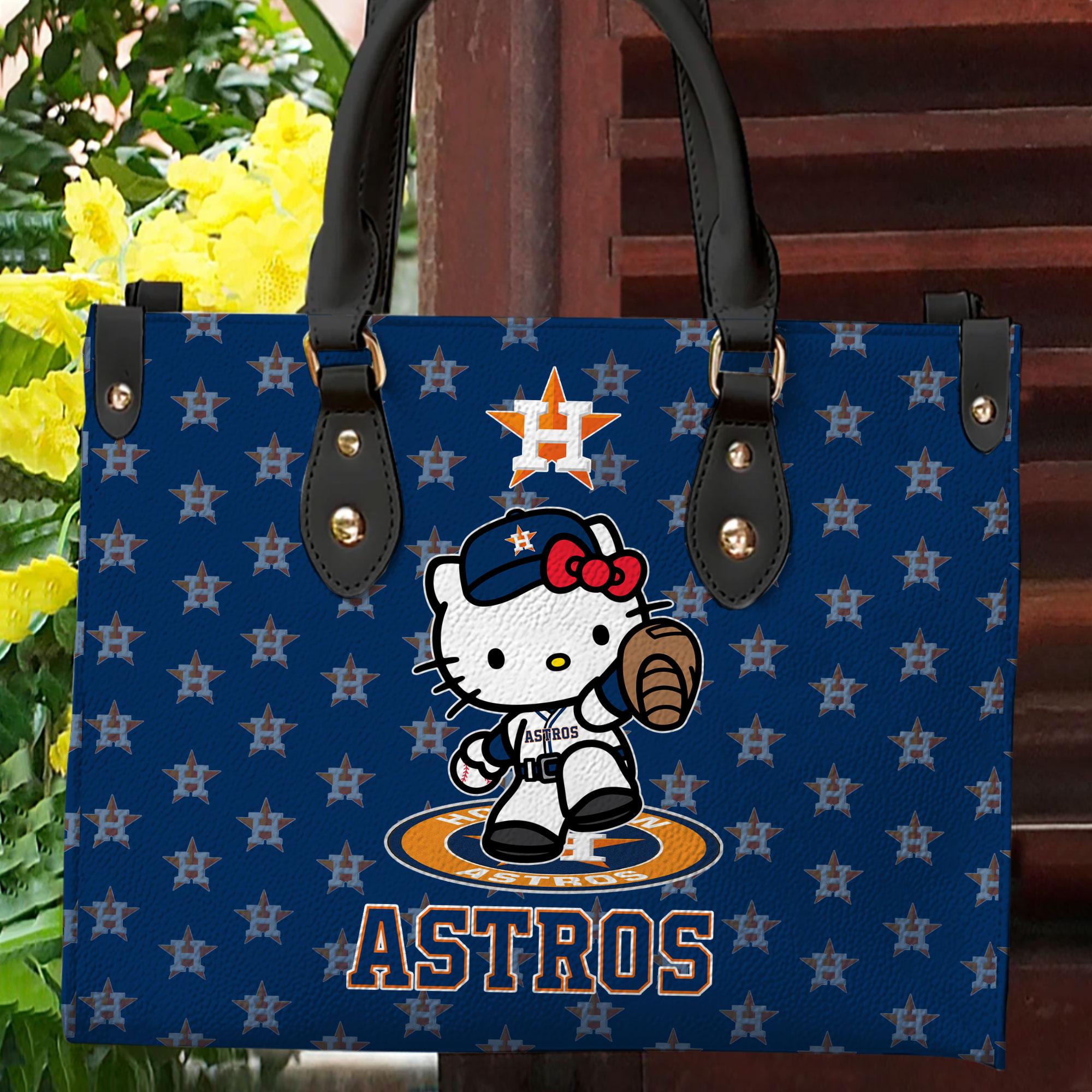 Houston Astros Kitty Women Leather Hand Bag M1 
