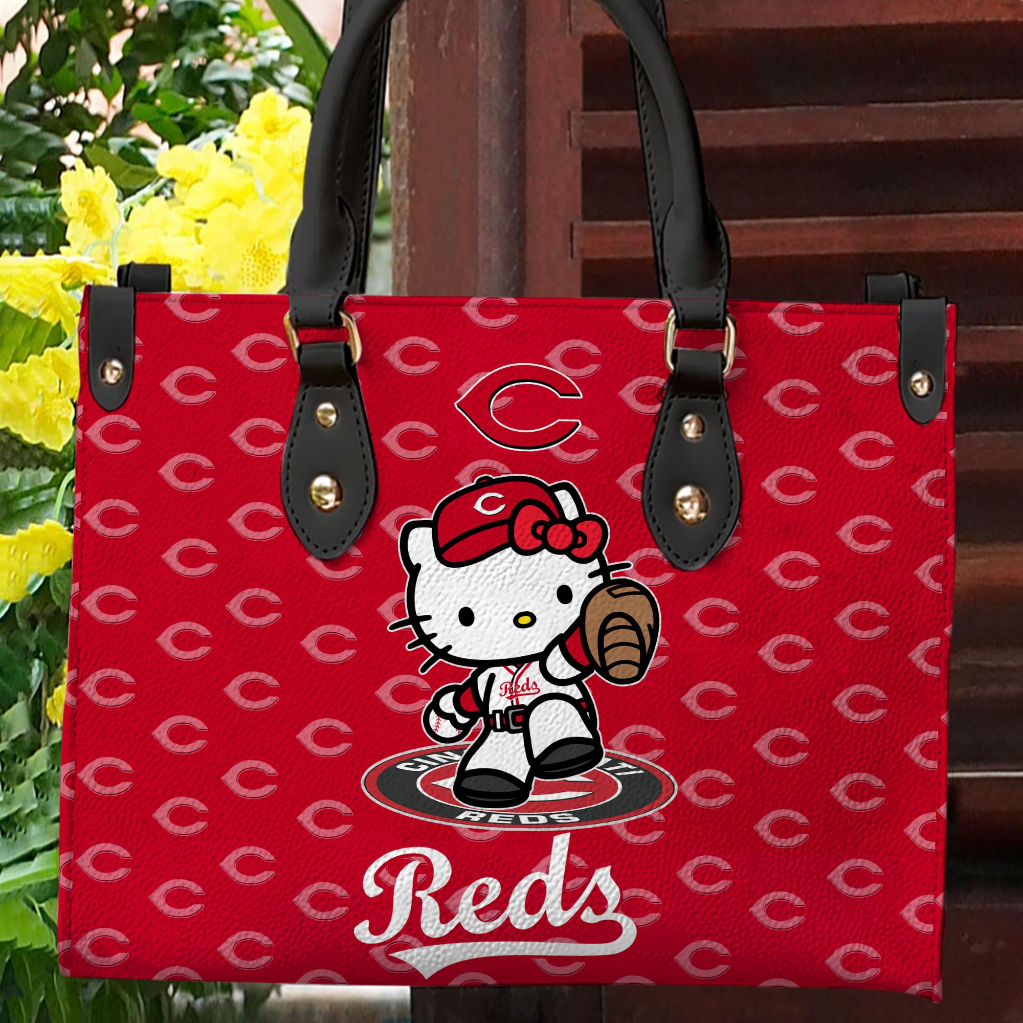 Cincinnati Reds Kitty Women Leather Hand Bag M1 