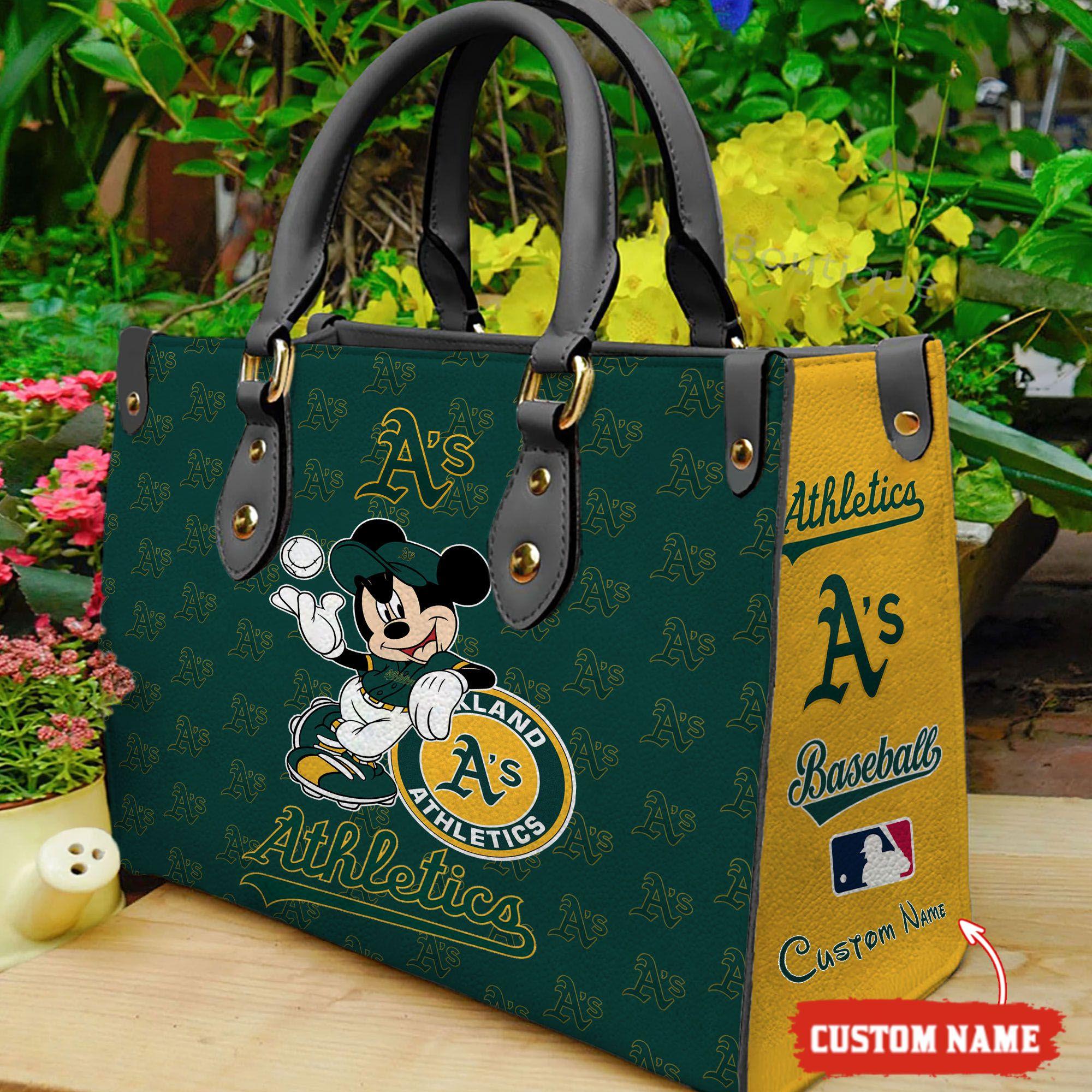 Oakland Athletics Mickey Women Leather Hand Bag M1 0805DS005