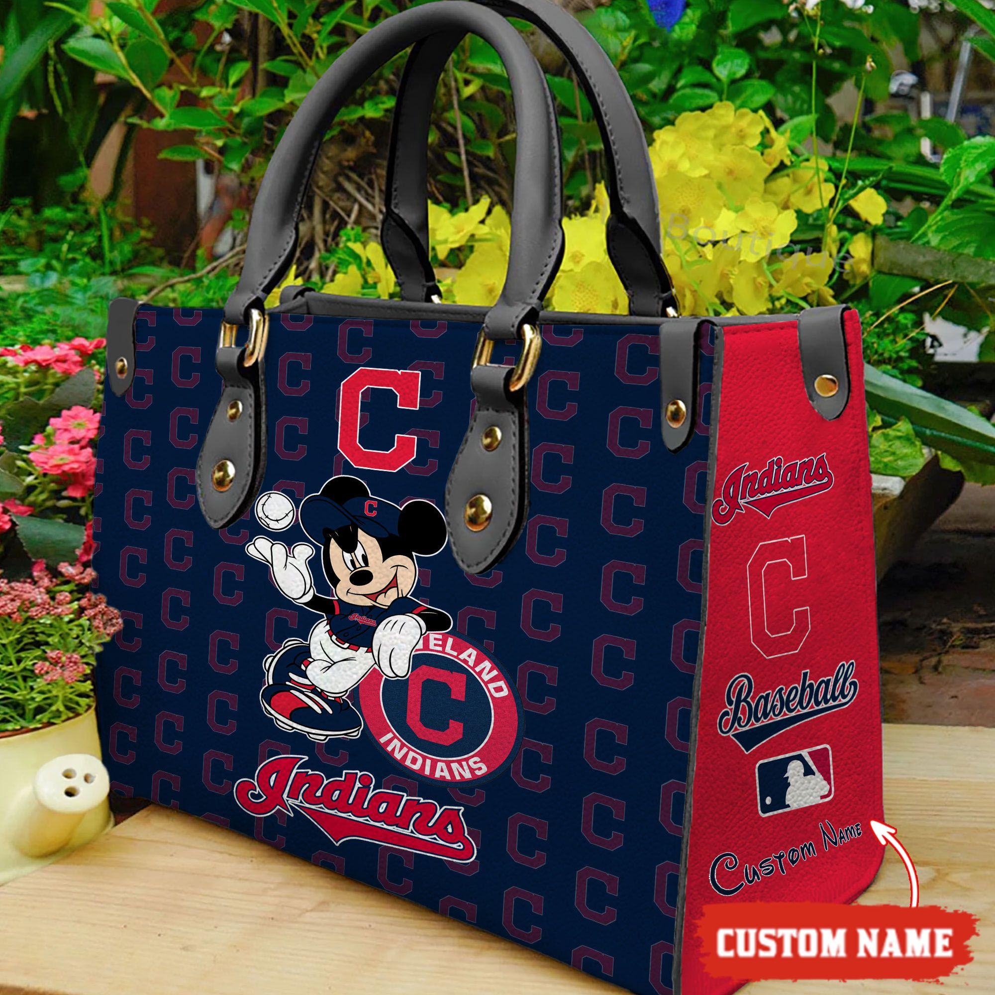 Cleveland Indians Mickey Women Leather Hand Bag M1 0805DS005