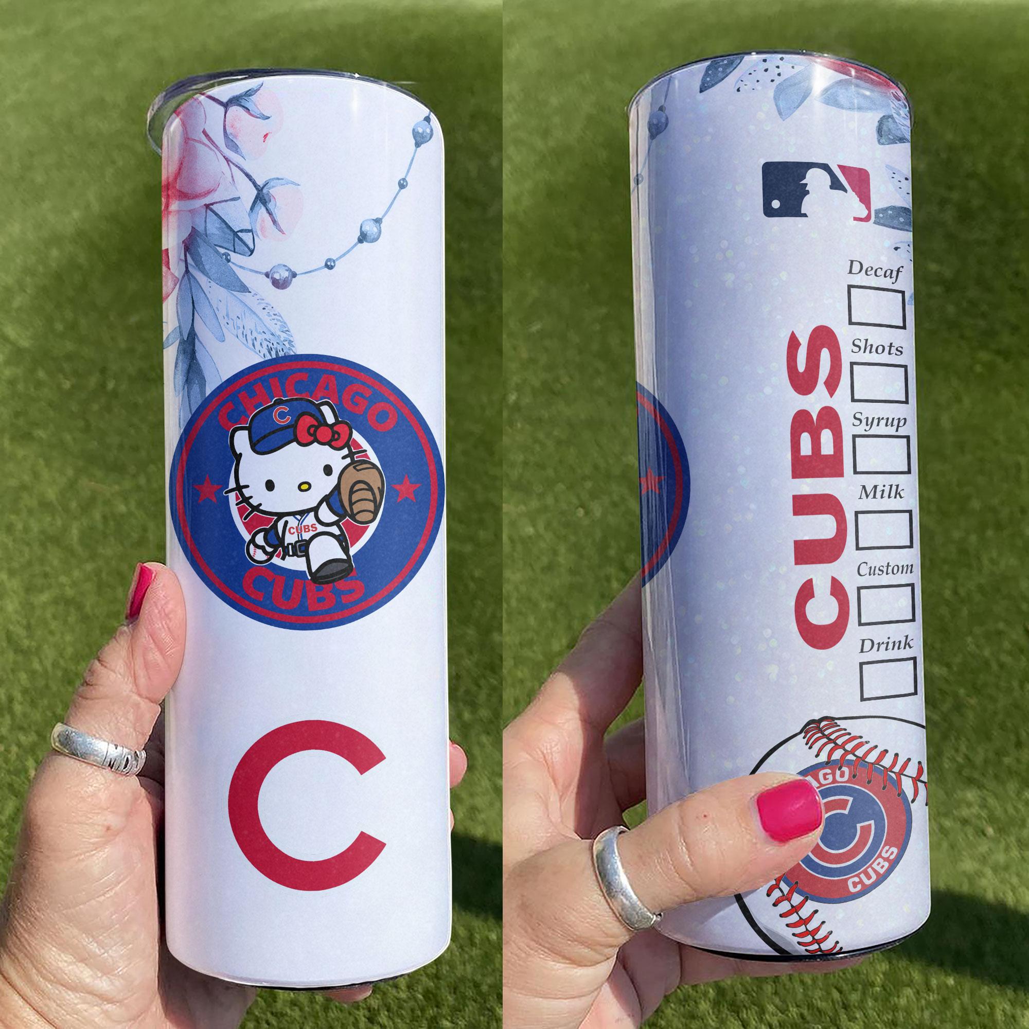 Chicago Cubs Kitty Skinny Tumbler