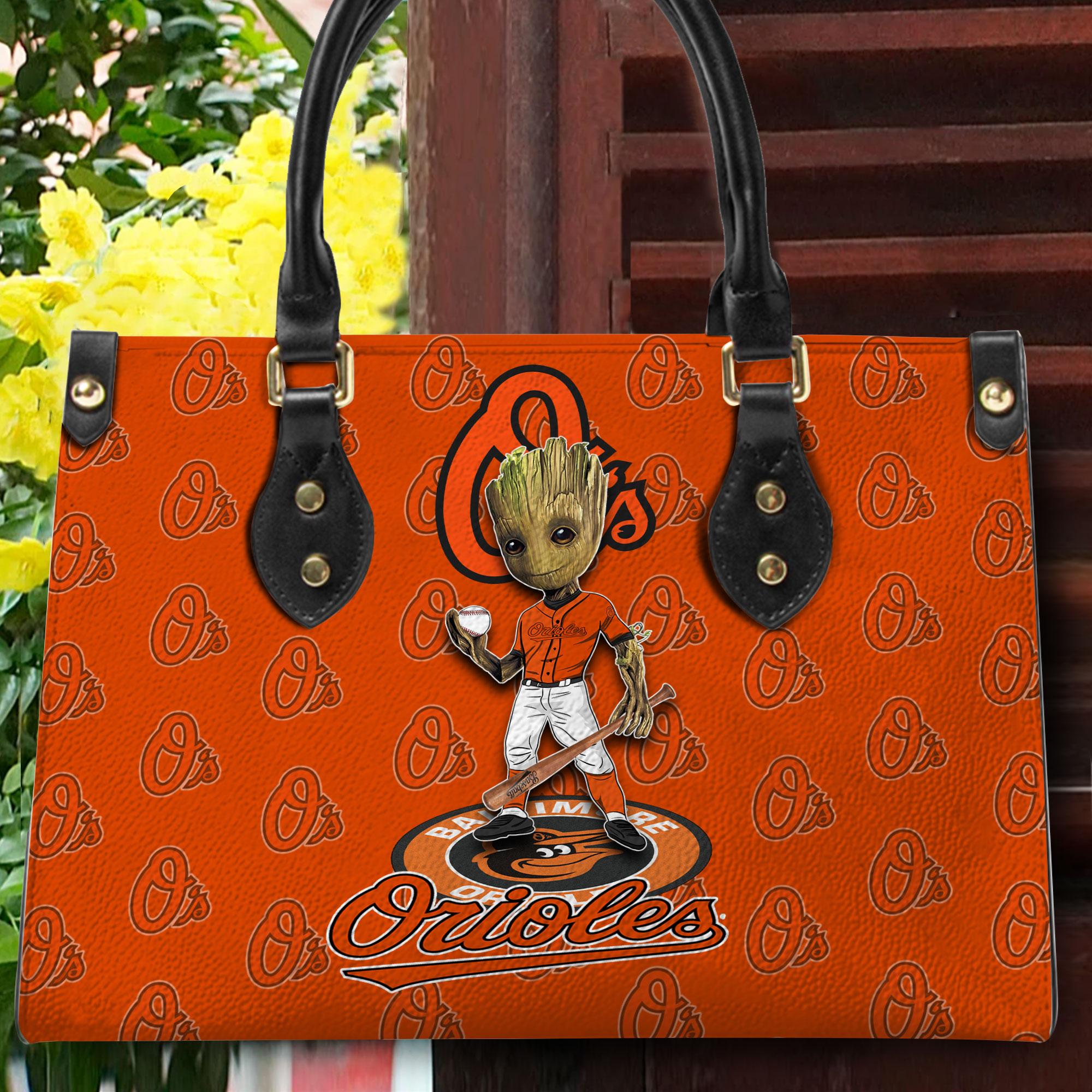 Baltimore Orioles Groot Women Leather Hand Bag M1 