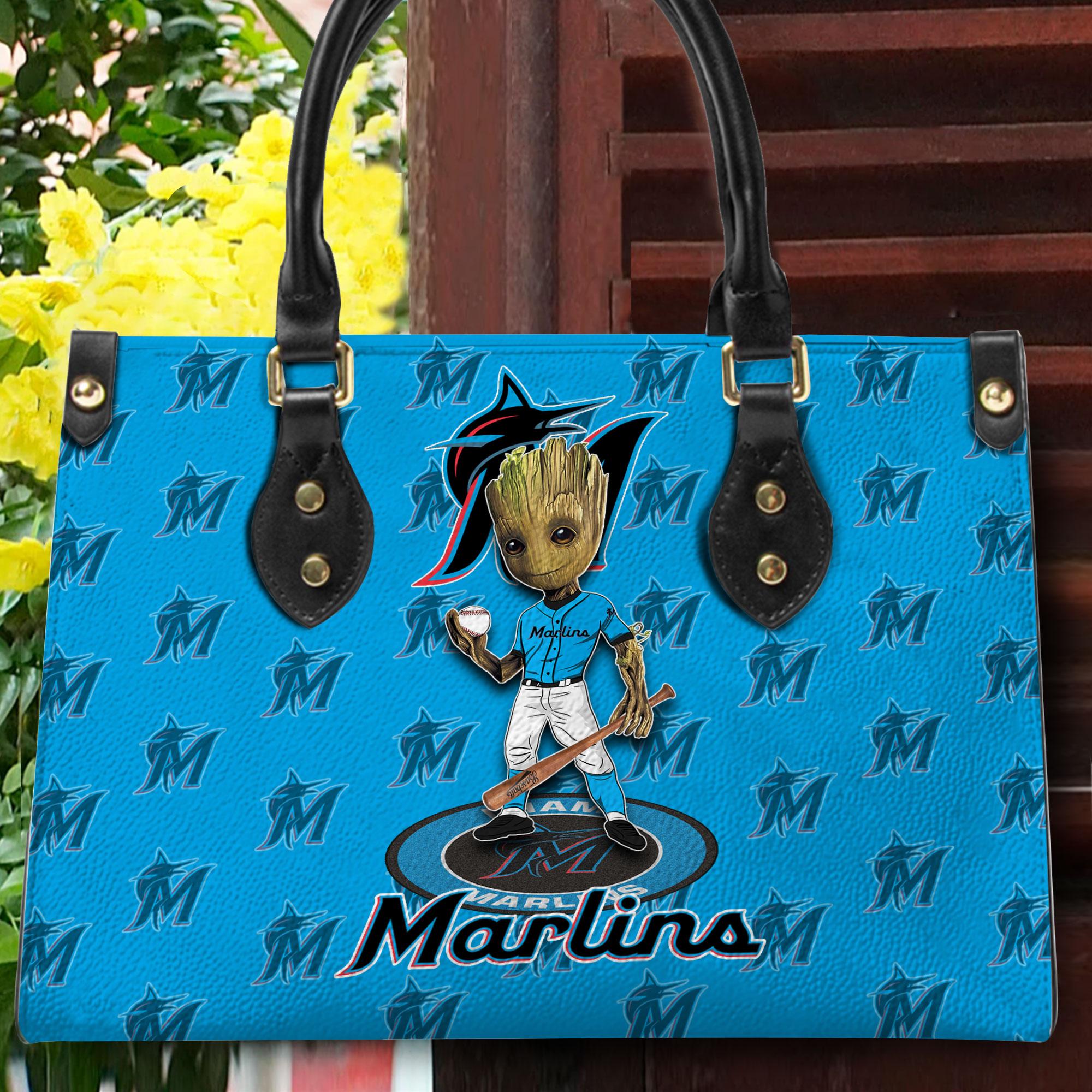 Miami Marlins Groot Women Leather Hand Bag M1 